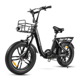 SAMEBIKE C05 Pro Electric Bike - 350W Motor 36V13Ah Battery 35KM Range Mechanical Disc Brakes - Black